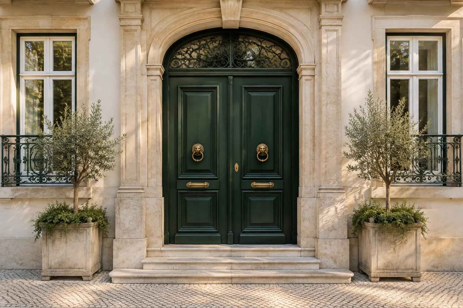 Porta de entrada de um prédio residencial